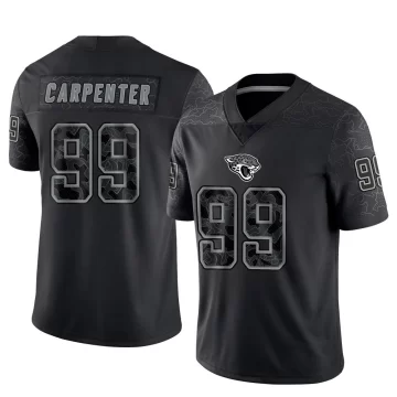 Youth Jacksonville Jaguars ＃99 James Carpenter Black Limited Reflective Jersey