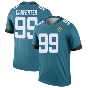 Youth Jacksonville Jaguars ＃99 James Carpenter Teal Legend Color Rush Jersey