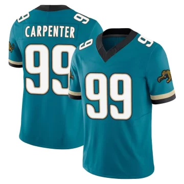 Youth Jacksonville Jaguars ＃99 James Carpenter Teal Limited Prowler Throwback Vapor F.U.S.E. Jersey